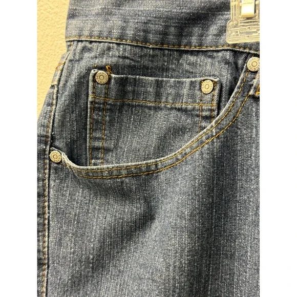 Enyce A Sean Combs Co Jeans Mens 48/32 Blue Denim Embroidered Logo Relaxed Fit - Picture 8 of 10